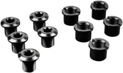 AbsoluteBLACKChainring Bolt Set - Long Bolts And Nuts Set Of 5