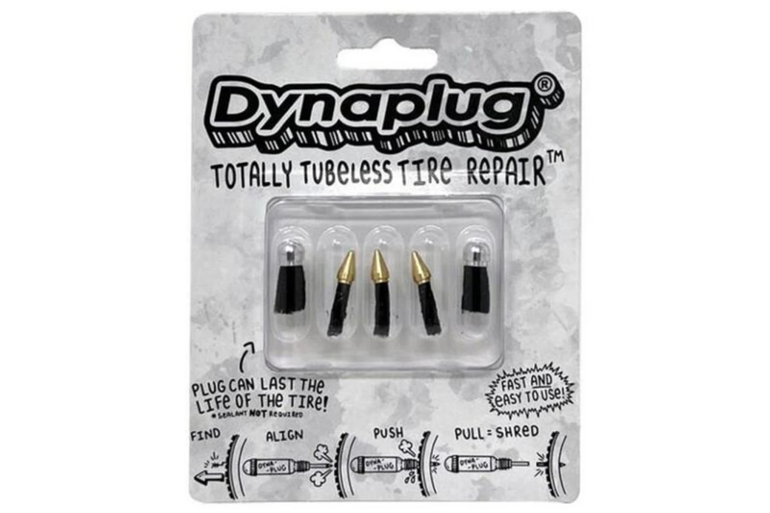 DynaplugTubeless Tire Repair Plugs Combo 5-pack (Pointed Soft Nose Tip + Megaplug)