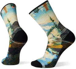 SmartwoolHike Light Cushion Mountain Print Crew Socks