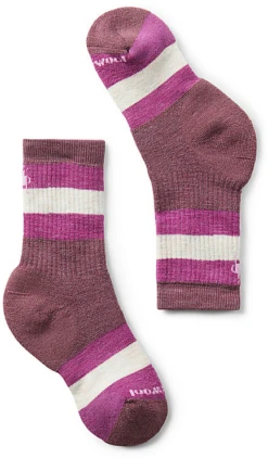 SmartwoolKids' Hike Full Cushion Striped Crew Socks